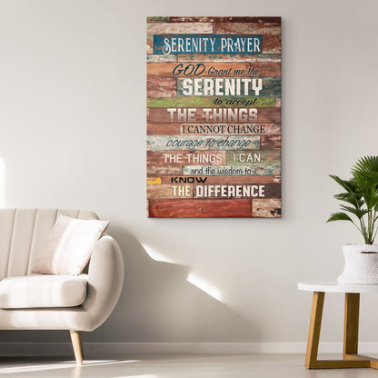Serenity Prayer - Christian Decor Canvas Art - Bible Verse Canvas - Scripture Wall Art