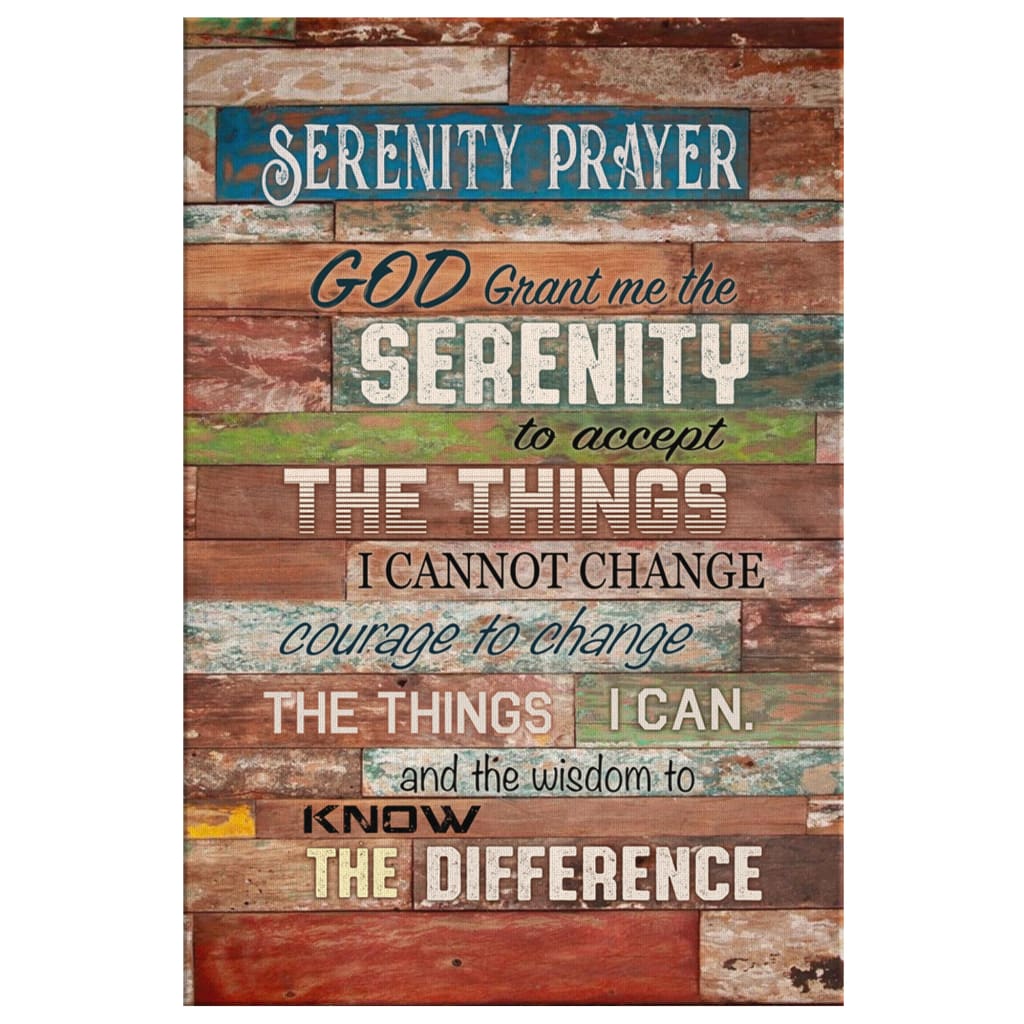 Serenity Prayer - Christian Decor Canvas Art - Bible Verse Canvas - Scripture Wall Art
