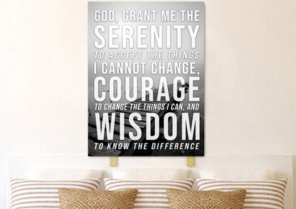 Serenity Prayer #10 'God Grant Me Serenity' Framed Canvas Wall Art