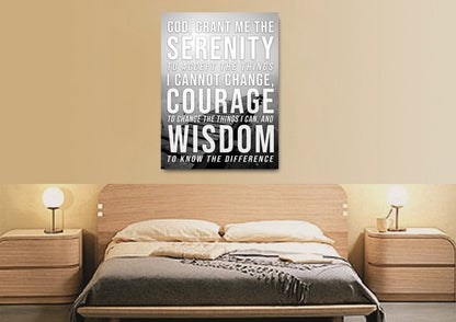 Serenity Prayer #10 'God Grant Me Serenity' Framed Canvas Wall Art