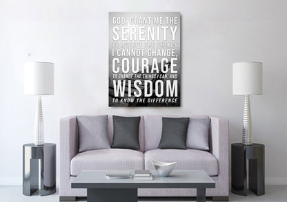 Serenity Prayer #10 'God Grant Me Serenity' Framed Canvas Wall Art