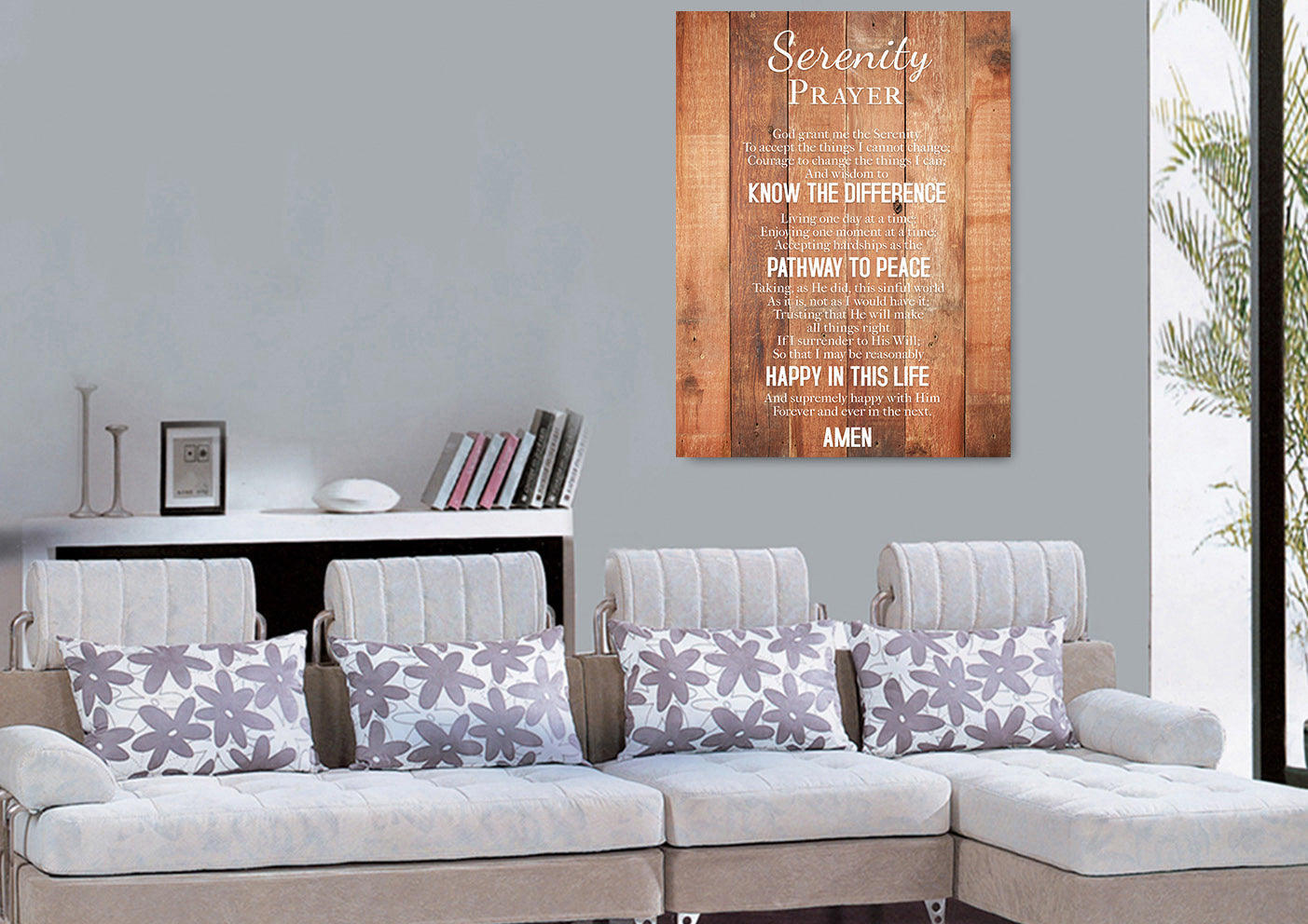 Serenity Prayer #2 'God Grant Me Serenity' Framed Canvas Wall Art
