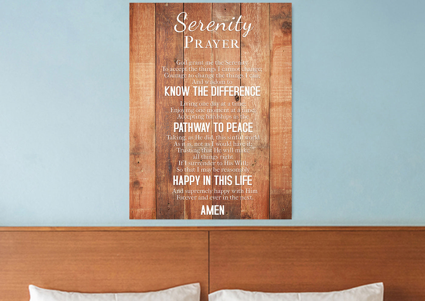 Serenity Prayer #2 'God Grant Me Serenity' Framed Canvas Wall Art