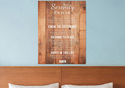 Serenity Prayer #2 'God Grant Me Serenity' Framed Canvas Wall Art