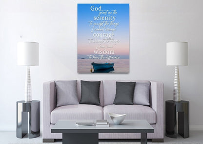 Serenity Prayer #4 'God Grant Me Serenity' Framed Canvas Wall Art