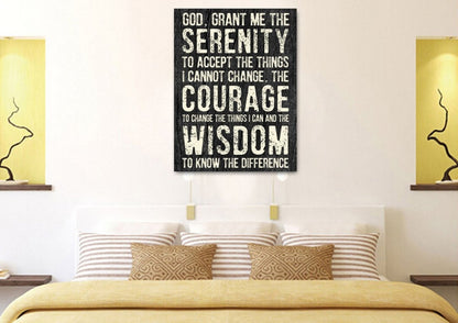 Serenity Prayer #5 'God Grant Me Serenity' Framed Canvas Wall Art