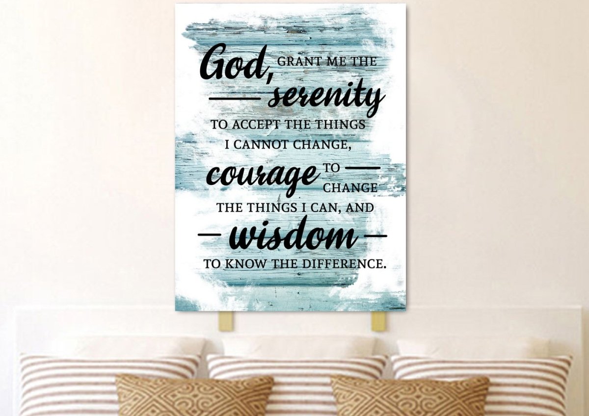 Serenity Prayer #6 'God Grant Me Serenity' Framed Canvas Wall Art