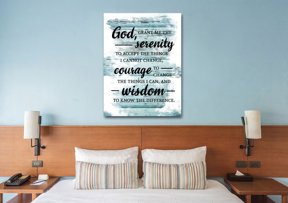 Serenity Prayer #6 'God Grant Me Serenity' Framed Canvas Wall Art