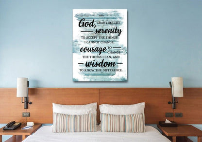 Serenity Prayer #6 'God Grant Me Serenity' Framed Canvas Wall Art