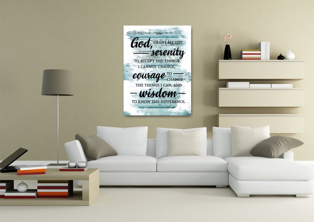 Serenity Prayer #6 'God Grant Me Serenity' Framed Canvas Wall Art