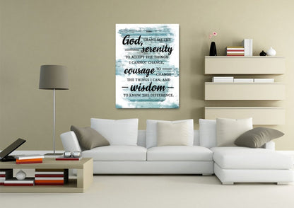 Serenity Prayer #6 'God Grant Me Serenity' Framed Canvas Wall Art