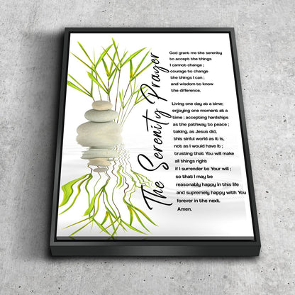 Serenity Prayer #7 'God Grant Me Serenity' Framed Canvas Wall Art