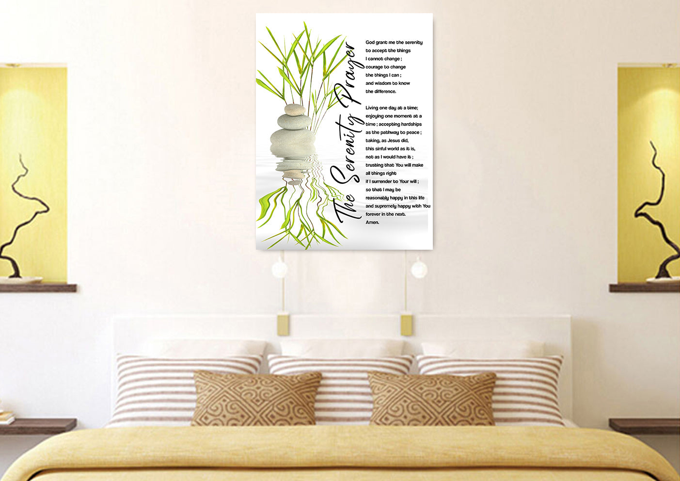 Serenity Prayer #7 'God Grant Me Serenity' Framed Canvas Wall Art