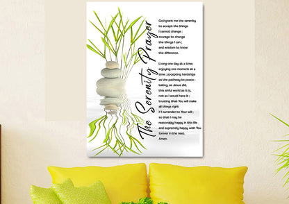 Serenity Prayer #7 'God Grant Me Serenity' Framed Canvas Wall Art