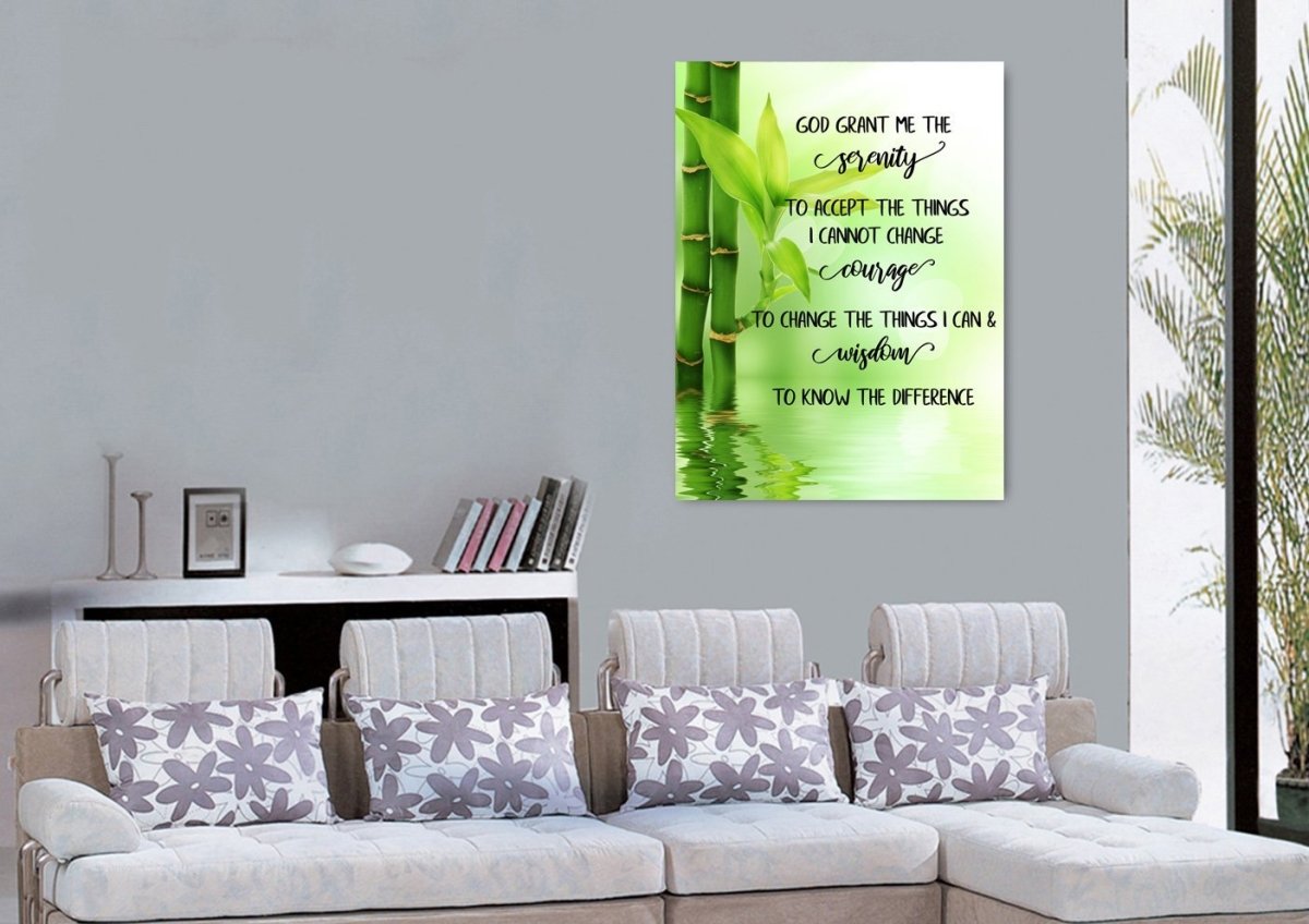 Serenity Prayer #9 'God Grant Me Serenity' Framed Canvas Wall Art