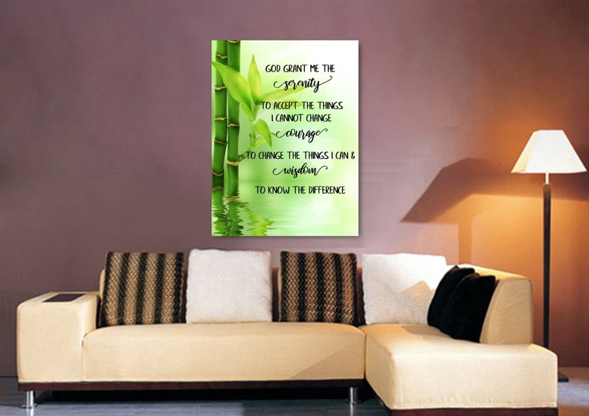 Serenity Prayer #9 'God Grant Me Serenity' Framed Canvas Wall Art