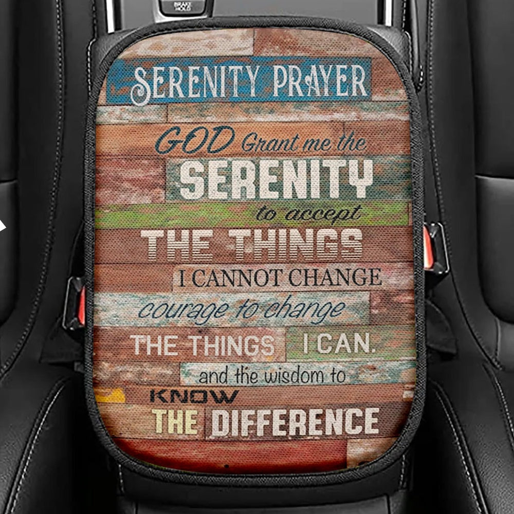 Serenity Prayer Christian Seat Box Cover, Bible Verse Car Interior Accessories