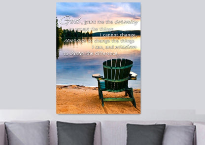 Serenity Prayer 'God Grant Me Serenity' Framed Canvas Wall Art
