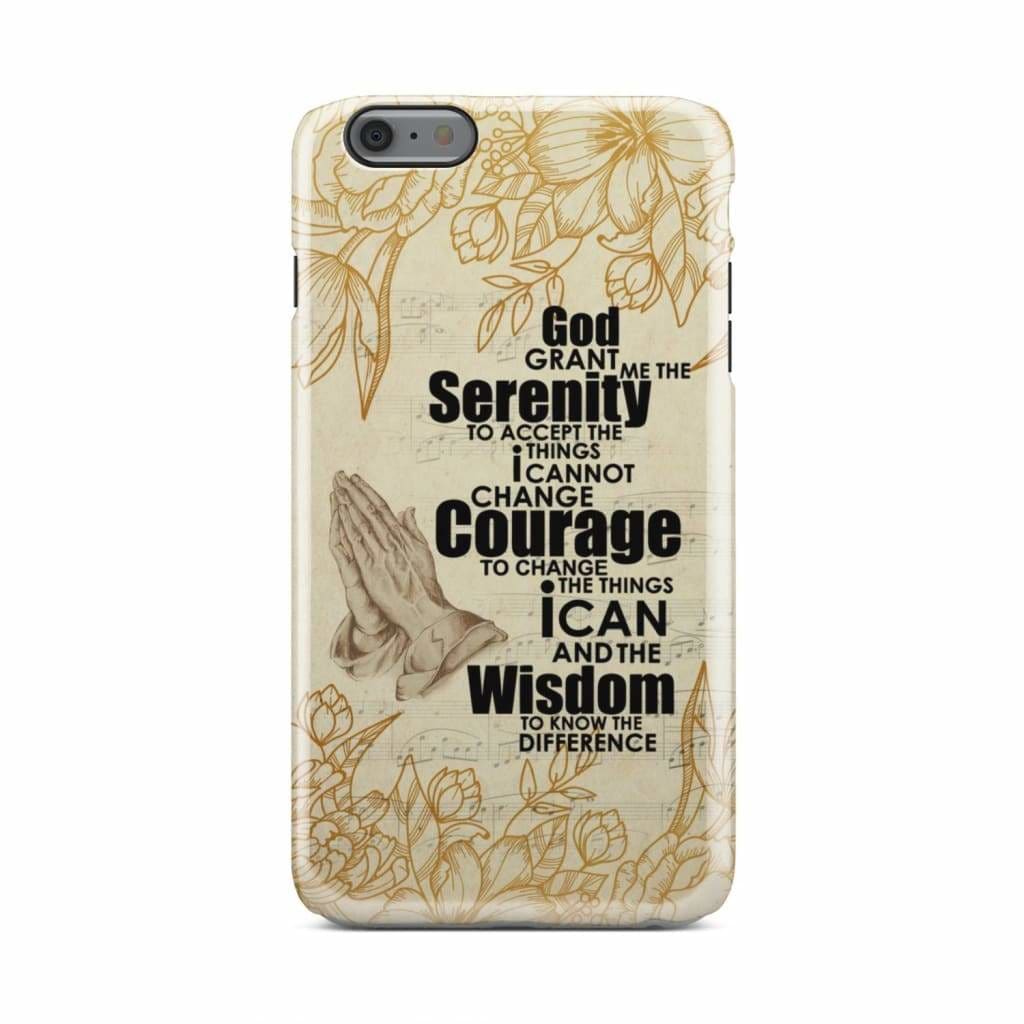 Serenity Prayer Phone Case  Christian Phone Cases - Inspirational Bible Scripture iPhone Cases