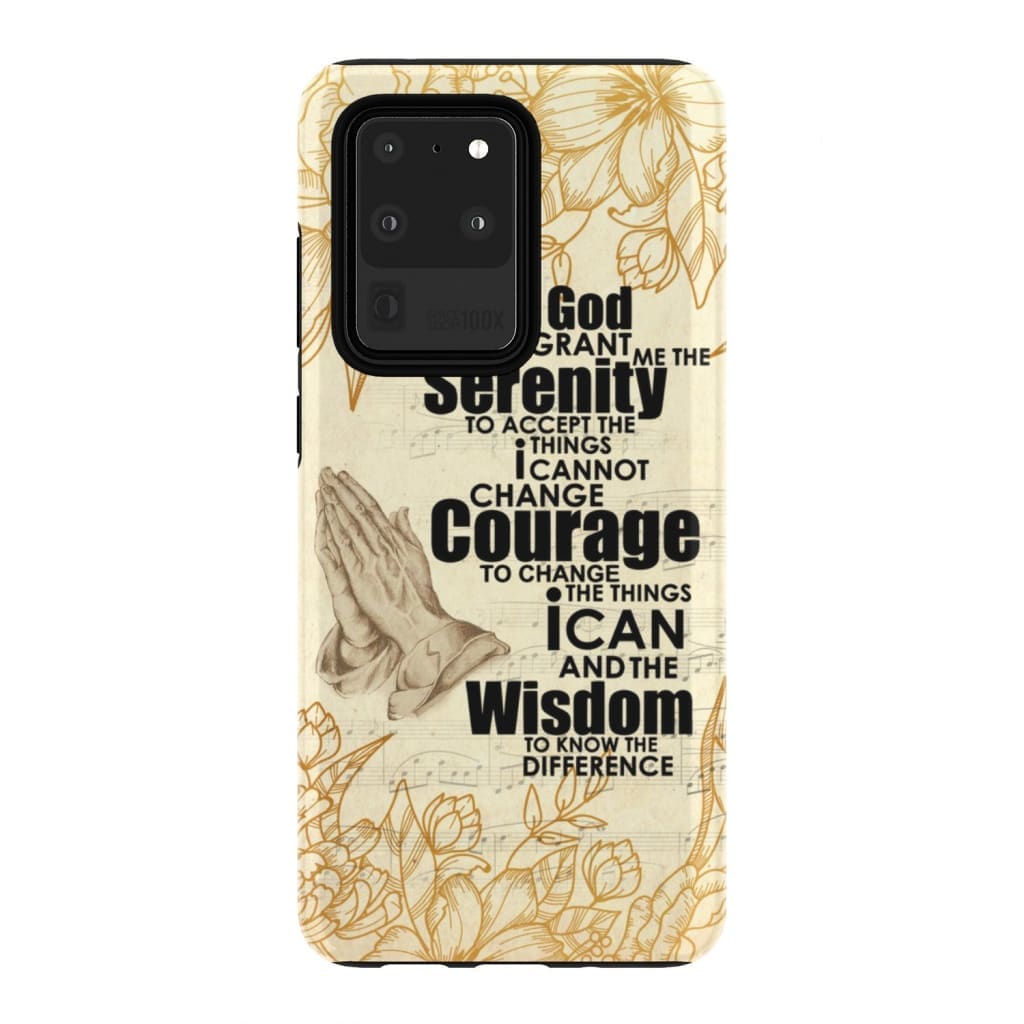 Serenity Prayer Phone Case  Christian Phone Cases - Inspirational Bible Scripture iPhone Cases