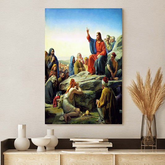 Sermon On The Mount 1877 - Canvas Pictures - Jesus Canvas Art - Christian Wall Art