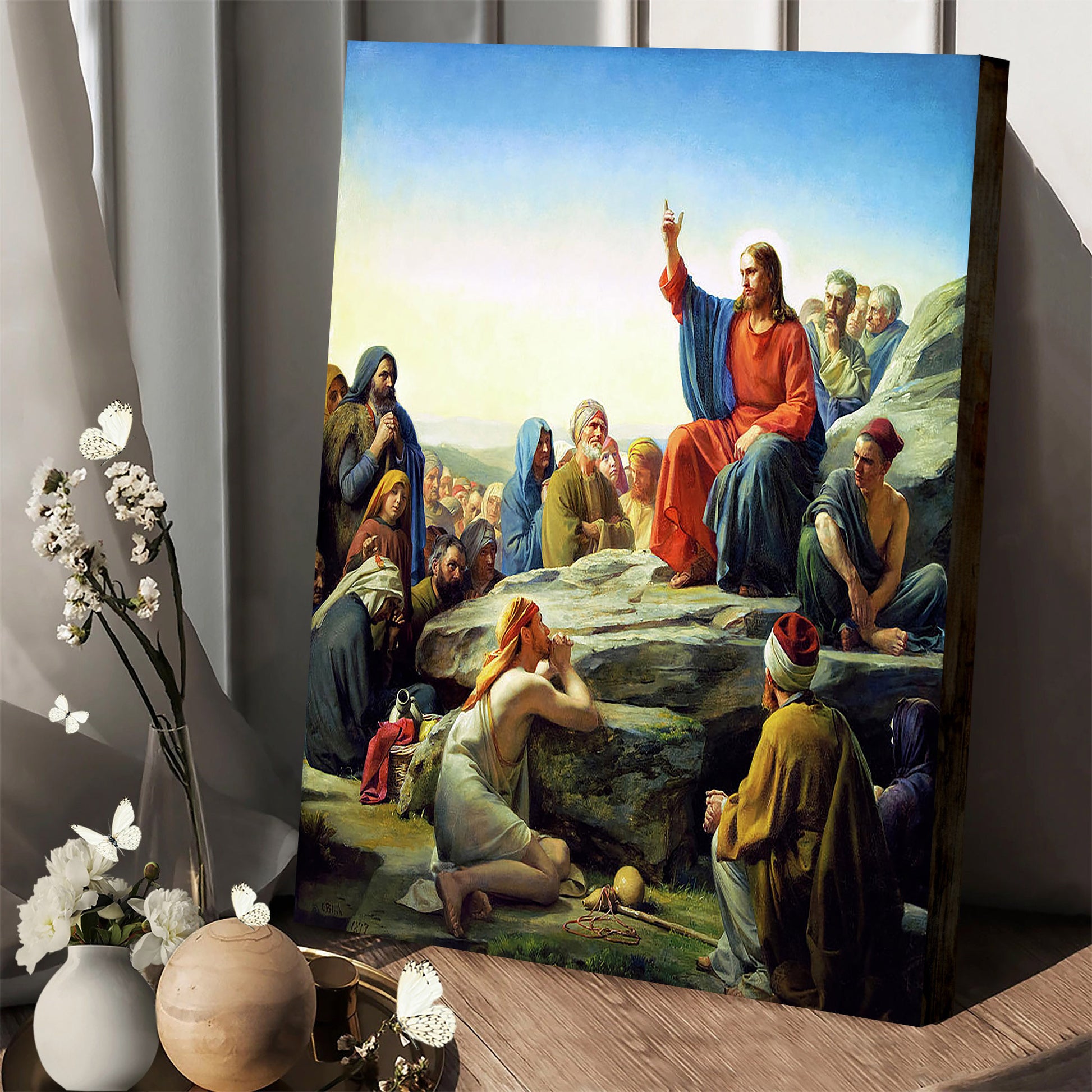 Sermon On The Mount 1877 - Canvas Pictures - Jesus Canvas Art - Christian Wall Art