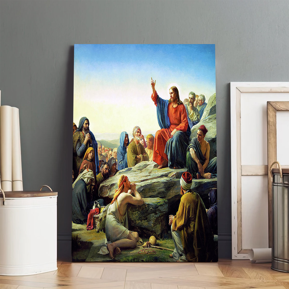 Sermon On The Mount 1877 - Canvas Pictures - Jesus Canvas Art - Christian Wall Art