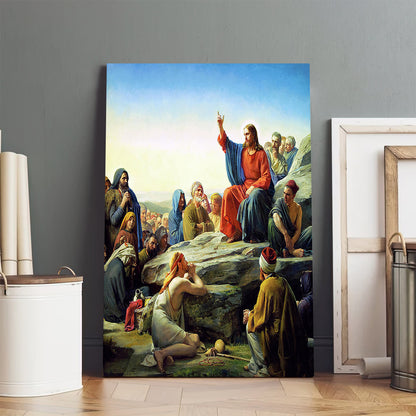 Sermon On The Mount 1877 - Canvas Pictures - Jesus Canvas Art - Christian Wall Art