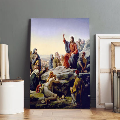 Sermon On The Mount Canvas Wall Art - Christan Wall Decor