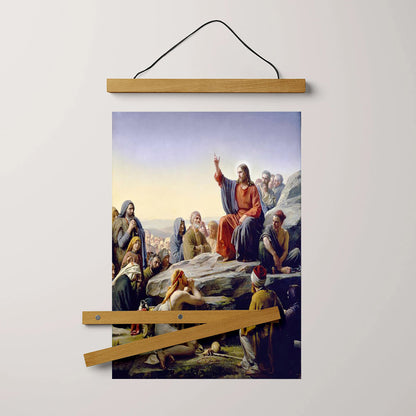 Sermon On The Mount Hanging Canvas Wall Art - Christan Wall Decor - Religious Canvas