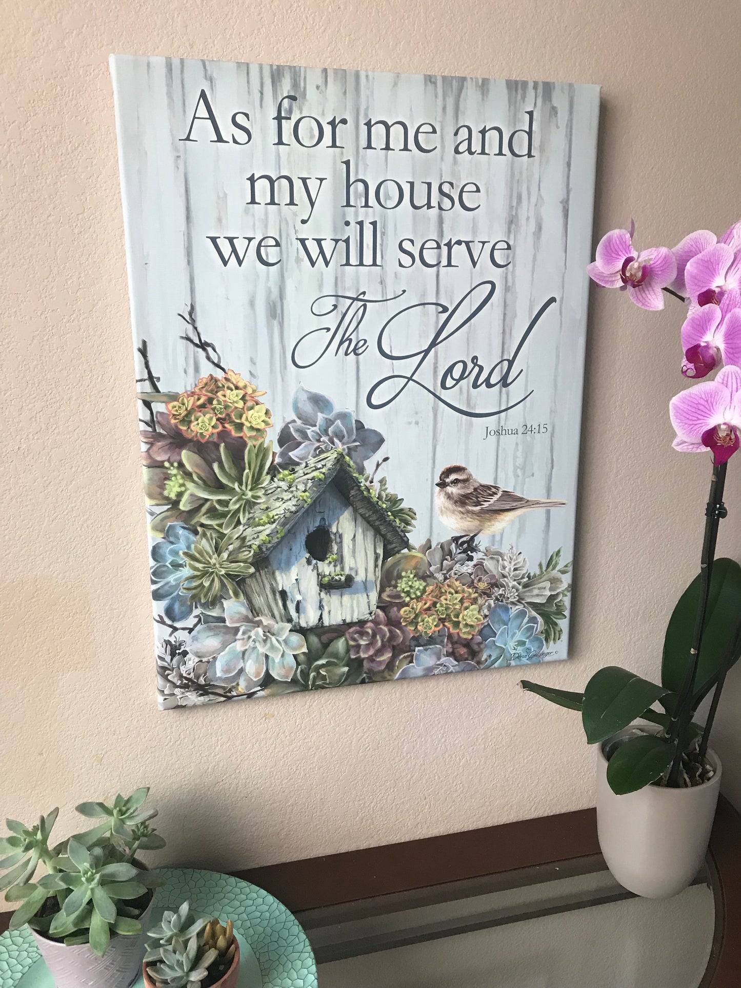 Serve The Lord Canvas Wall Art - Christian Wall Decor - Religious Gift