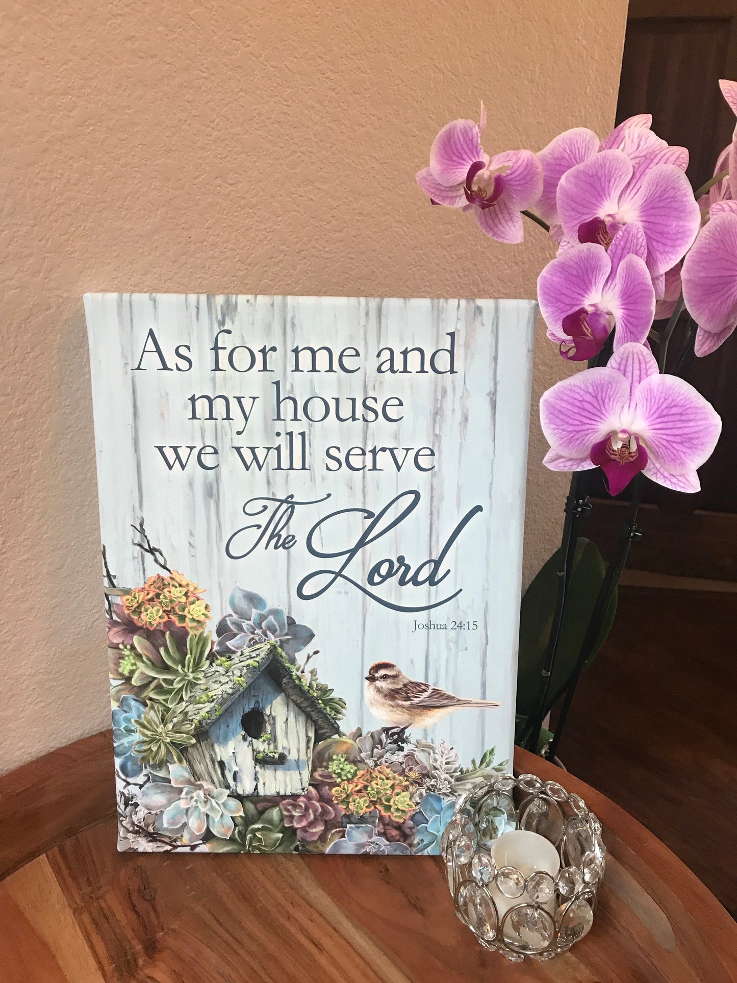 Serve The Lord Canvas Wall Art - Christian Wall Decor - Religious Gift