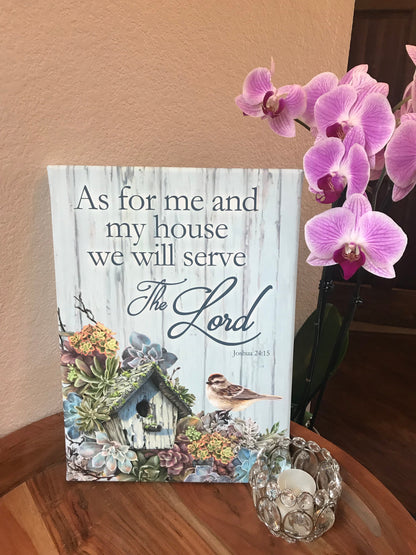 Serve The Lord Canvas Wall Art - Christian Wall Decor - Religious Gift