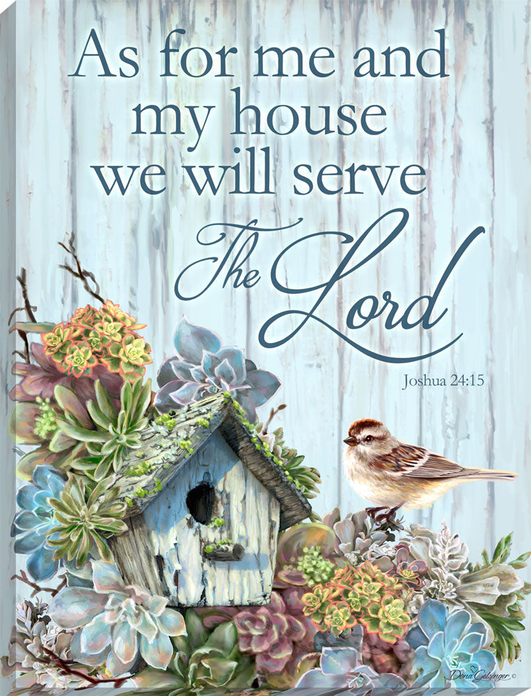 Serve The Lord Canvas Wall Art - Christian Wall Decor - Religious Gift