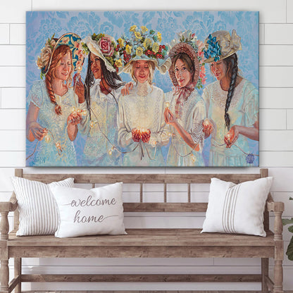 Sharing The Light Of Christ Canvas Wall Art - Jesus Christ Picture - Canvas Christian Wall Art