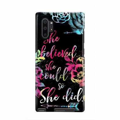 She Believed She Could So She Did Phone Case - Christian Phone Cases - Scripture Phone Cases - Iphone Cases Christian