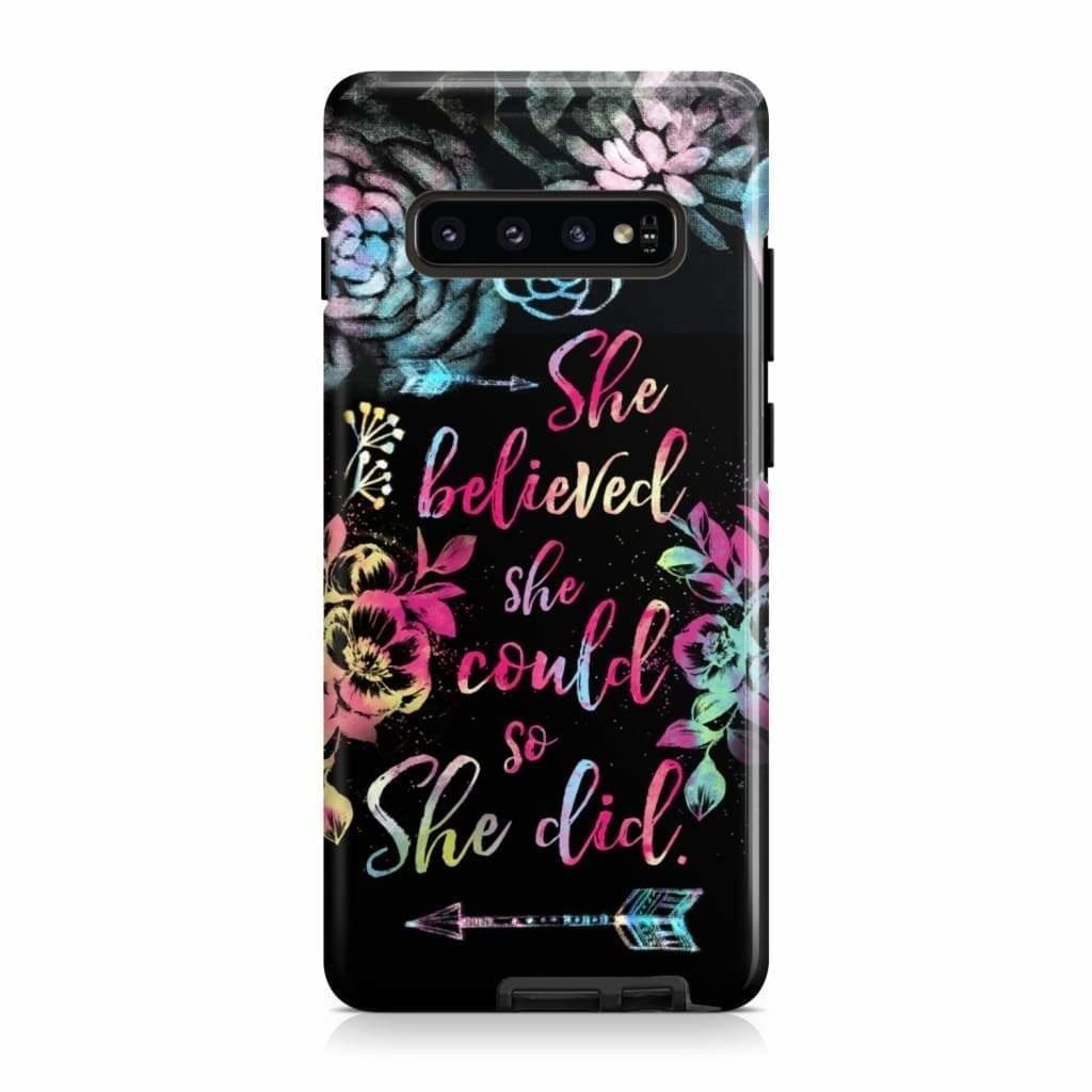 She Believed She Could So She Did Phone Case - Christian Phone Cases - Scripture Phone Cases - Iphone Cases Christian