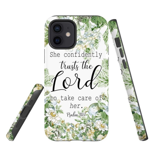 She Confidently Trusts The Lord To Take Care Of Her Psalm 1127 Phone Case - Scripture Phone Cases - Iphone Cases Christian