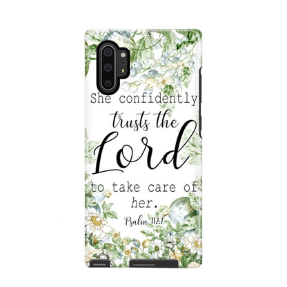She Confidently Trusts The Lord To Take Care Of Her Psalm 1127 Phone Case - Scripture Phone Cases - Iphone Cases Christian