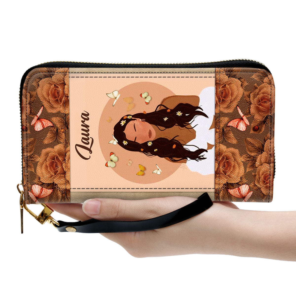 She Gives Instructions With Kindness Proverbs 3126 Bible Verse Christ Gifts For Women Rose Clutch Purse For Women - Personalized Name