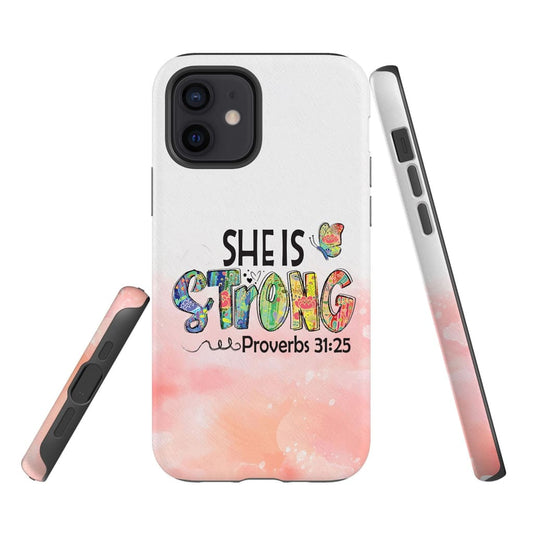 She Is Strong Proverbs 3125 Butterfly - Christian Phone Cases- Iphone Samsung Cases Christian