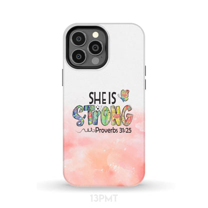 She Is Strong Proverbs 3125 Butterfly - Christian Phone Cases- Iphone Samsung Cases Christian