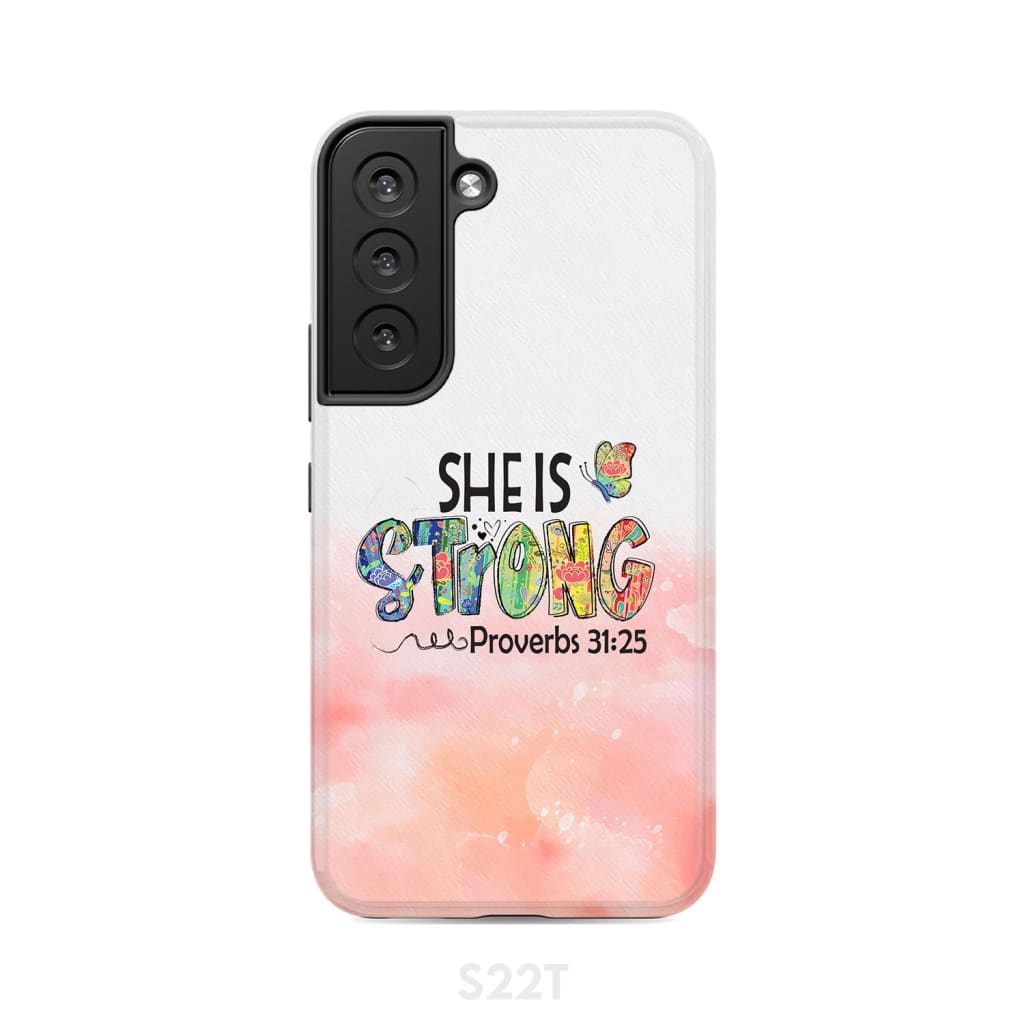 She Is Strong Proverbs 3125 Butterfly - Christian Phone Cases- Iphone Samsung Cases Christian