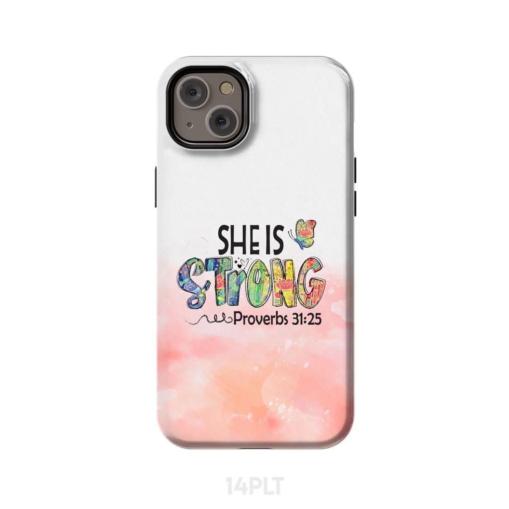 She Is Strong Proverbs 3125 Butterfly - Christian Phone Cases- Iphone Samsung Cases Christian