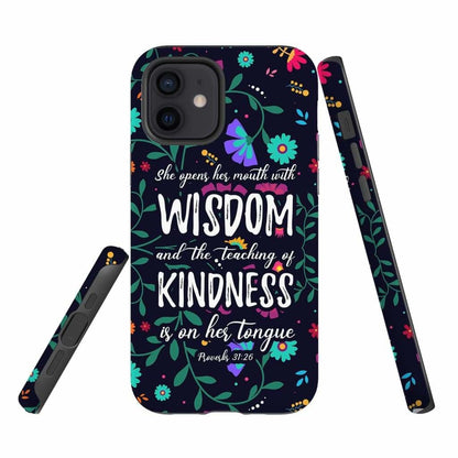She Opens Her Mouth With Wisdom Phone Case - Bible Verse Phone Cases - Iphone Samsung Phone Case