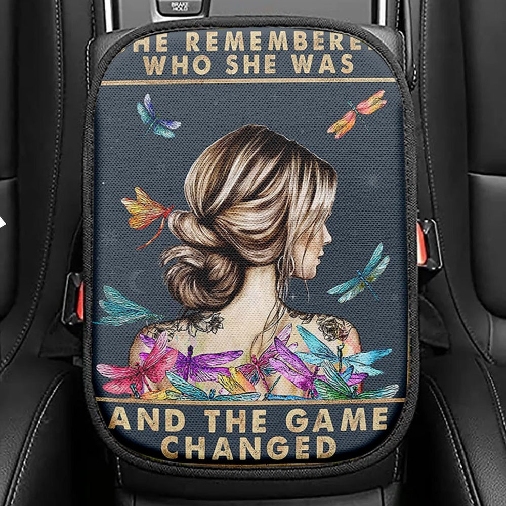 She Remembered Who She Was And The Game Changed Seat Box Cover, Encouragement Best Friend Gift For Teens, Women, Girls, Bff