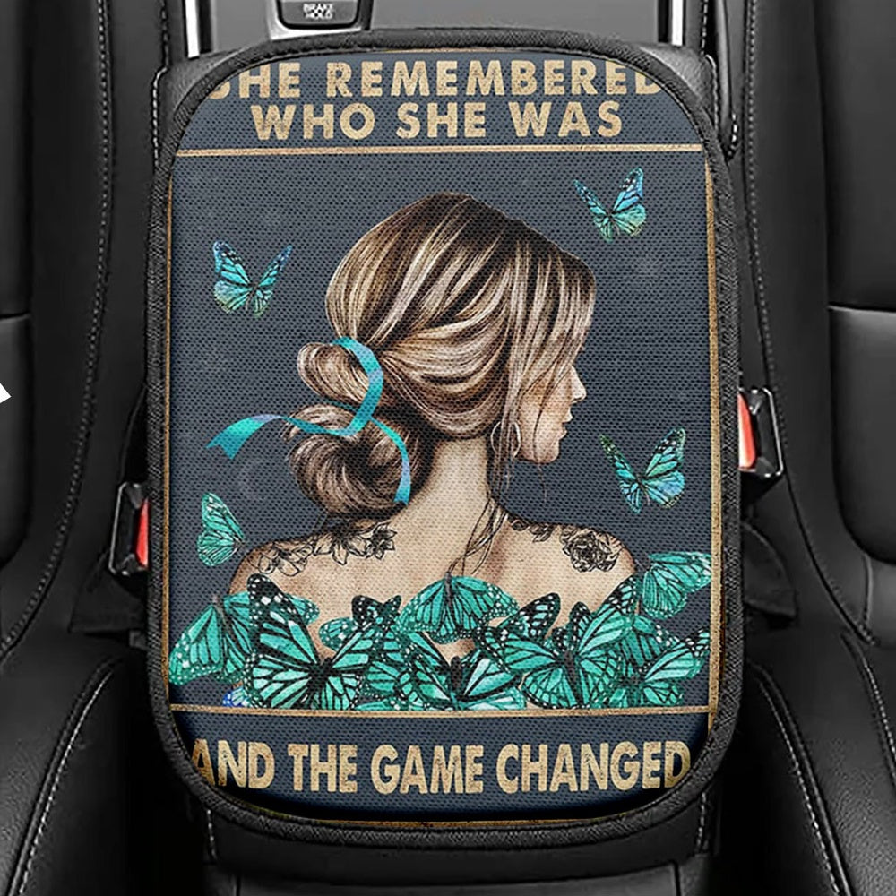 She Remembered Who She Was And The Game Changed Seat Box Cover, Encouragement Gifts For Women, Girls Teens Car Interior Accessories