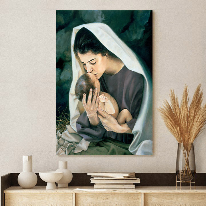 She Shall Bring Forth A Son Canvas Wall Art - Christan Wall Decor