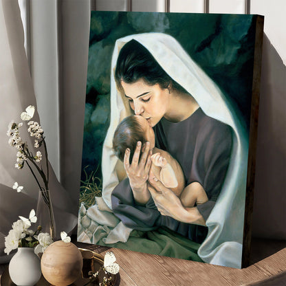 She Shall Bring Forth A Son Canvas Wall Art - Christan Wall Decor