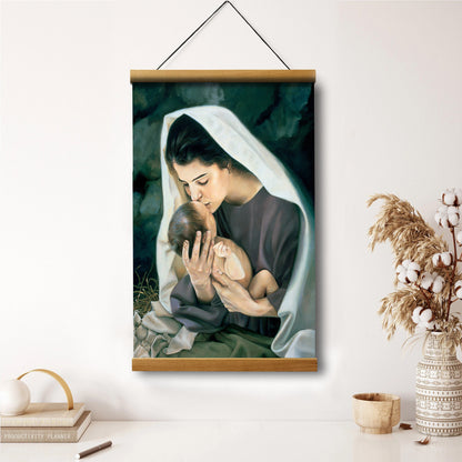 She Shall Bring Forth A Son Hanging Canvas Wall Art - Christan Wall Decor - Religious Canvas
